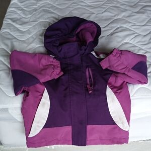 Wonderkids girls 2T Purple Two-Tone Puffer Jacket